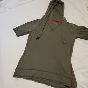 Green hooded SS top